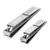 HAWATOUR Nail Clippers Set, Ultra Sharp Sturdy Fingernail and Toenail Clipper Cutters with Visibly Tin Case, Silver view 1