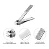 HAWATOUR Nail Clippers Set, Ultra Sharp Sturdy Fingernail and Toenail Clipper Cutters with Visibly Tin Case, Silver view 3