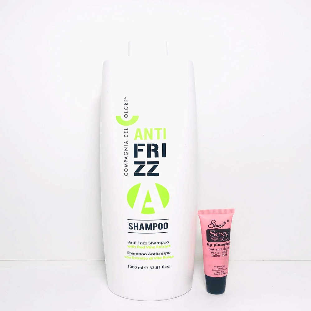 Compagnia Del Colore Anti Frizz Shampoo with Red Vine Extract - Free Starry Lip Plumping Gloss 10ml (1000ml/33.8 fl oz)
