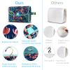 Fintie Portable Toiletry Cosmetic Travel Bag, Large Water Resistant Hanging Makeup Organizer Storage Pouch Case for Women Girls (Jungle Night) view 4