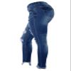 Andongnywell Womens Mid Waist Ripped Jeans Distressed Stretch Skinny Denim Pants Juniors Slim Fit Destroyed Jean (Blue,X-Large) view 3