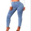 Andongnywell Womens Washed High Waist Stretch Jeans Junior Skinny Leggings Stretch Denim Butt Lift Pencil Jeggings (Blue,XXX-Large) view 2