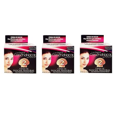ConchaNacar De Perlop Night Cream #2. Natural Skin Moisturizer and Rejuvenator. Anti-Aging Treatment. 2 oz / 56 g. Pack of 3
