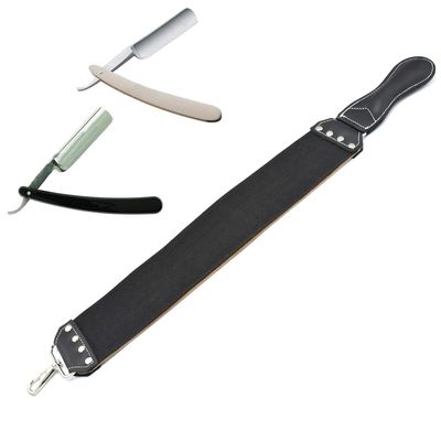 AAProTools Pure Handmade Straight Wet Shaving Cut Throat Razor Shavette Barber Razors + Leather Strop - Vintage Shaving Kit For Men -