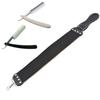 AAProTools Solid Straight Razor - White + Black Plastic Handle - with strop view 1