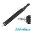 AAProTools Solid Straight Razor - White + Black Plastic Handle - with strop view 2