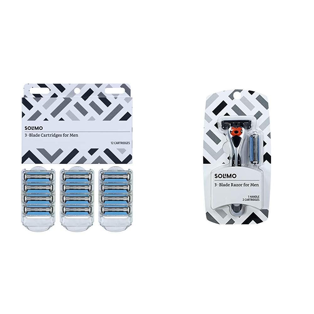 Amazon Basics Men's Shaving Essentials Bundle with Razors, Refills, and Shave Cream