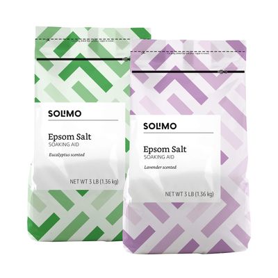 Amazon Basics Epsom Salt Soaking Aid Lavender and Eucalyptus Scented (3 Pounds Each)