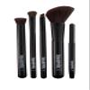 Reina Rebelde Las Brochas - 5 Short Handle Makeup Brush Set/Fibers Designed to Enhance Pick Up, Place, Blend Out Beautifully/Contour, Dome, Eyeliner Eyebrow, Blush/Highlight, Retractable Lip view 1
