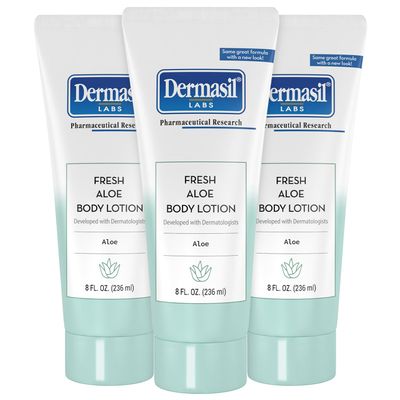 Dermasil Body Lotion, Fresh Aloe, 3-Pack  Non-Greasy, Fast-Absorbing, Fresh Scent, 8 Oz Ea