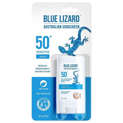 Blue Lizard Spf#50+ Sensitive Stick Australian Sunscreen 0.5 Ounce (Pack of 2)