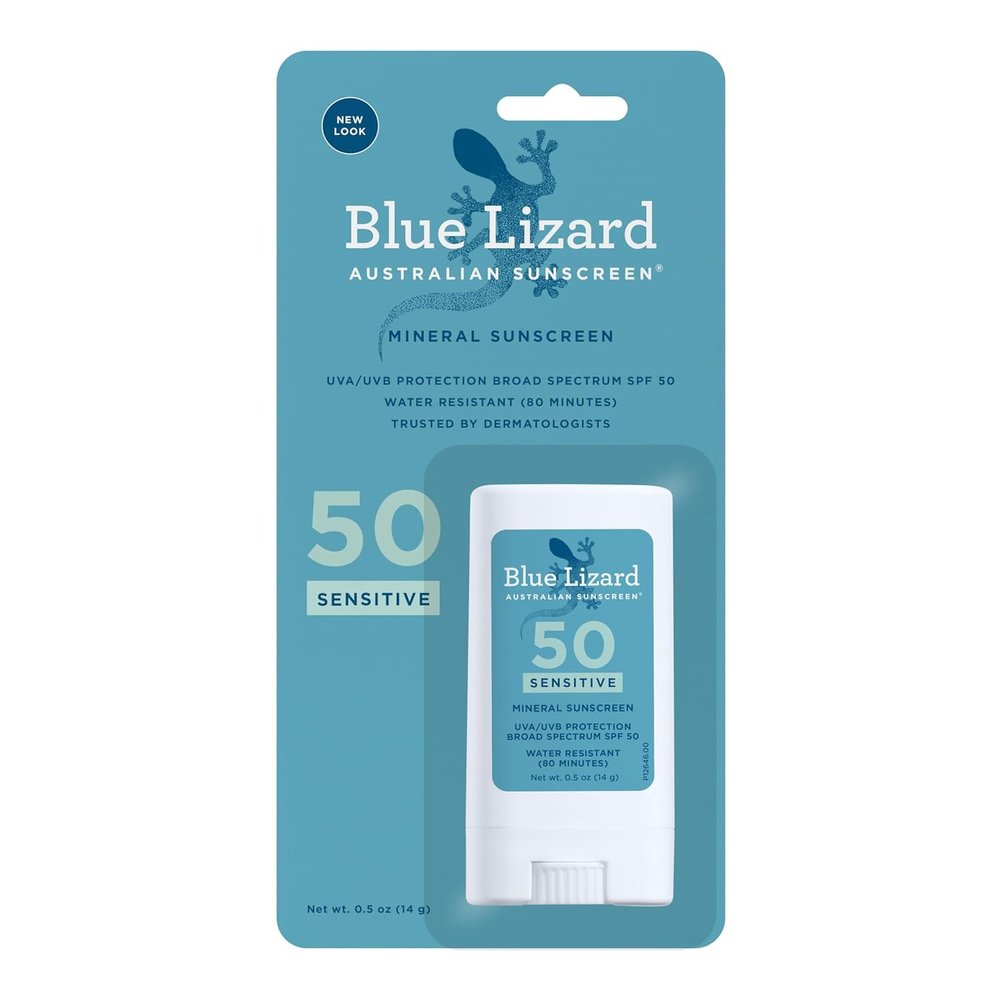 Blue Lizard Spf#50+ Sensitive Stick Australian Sunscreen 0.5 Ounce (Pack of 6)