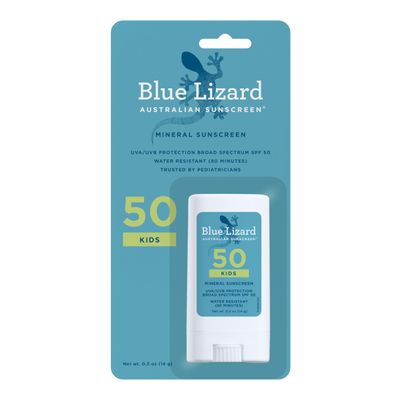 Blue Lizard Kids Mineral SPF 50 Sunscreen Stick, Zinc Oxide, 0.5 oz