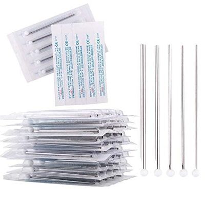 TC 100pcs Tattoo Piercing Needle with Body Ear Navel Nipple For piercing Supplies (12G)