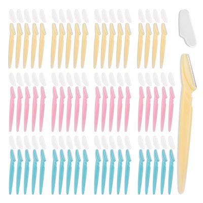 Dermaplane Razor, 60 Pcs Face Razors for Women and Men, Multipurpose Eyebrow Razor, Dermaplaning Tool for Face by MoHern Multi-Color