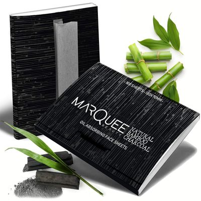 (1 PK) Oil Blotting Sheets- Natural Bamboo Charcoal Oil Absorbing Tissues- 100 Pcs Organic Blotting Paper- Beauty Blotters for the Face- Papers Remove Excess Shine- For Facial Make Up & Skin Care