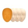 Healthcom 3 Pcs 5D Facial Tattoo Skin Practice Head Silicone Fake Facial Training Skin with 1 Support Base Eyebrow Eyeliner Lips Model Microblading Permanent Makeup for Beginners and Artists view 1