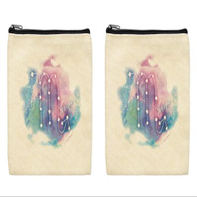 ThisWear Scorpio Zodiac Sign Constellation Makeup Bag Set Canvas Personal Item Bag Set 2 Pack Makeup Bags