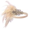 1920s Flapper Accessories for Women, Great Gatsby Headpiece Art Deco Headband 1920 Grsby Hair Accessories Champagne view 1