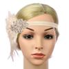 1920s Flapper Accessories for Women, Great Gatsby Headpiece Art Deco Headband 1920 Grsby Hair Accessories Champagne view 2