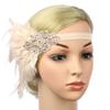 1920s Flapper Accessories for Women, Great Gatsby Headpiece Art Deco Headband 1920 Grsby Hair Accessories Champagne view 3