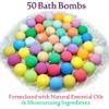 Natural Bath Bombs Gift Set for Women and Men. 50 Essential Oil Bath Bombs with Organic & Moisturizing Pure Goodness. view 2