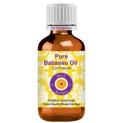 dve herbes Babassu Oil (Attalea speciosa) | Cold Pressed | Pure | Natural | Undiluted | for Diluting Essential Oils | for Skin & Massage | Non-Sticky | Lightweight | Men & Women | 30ml (1 oz)