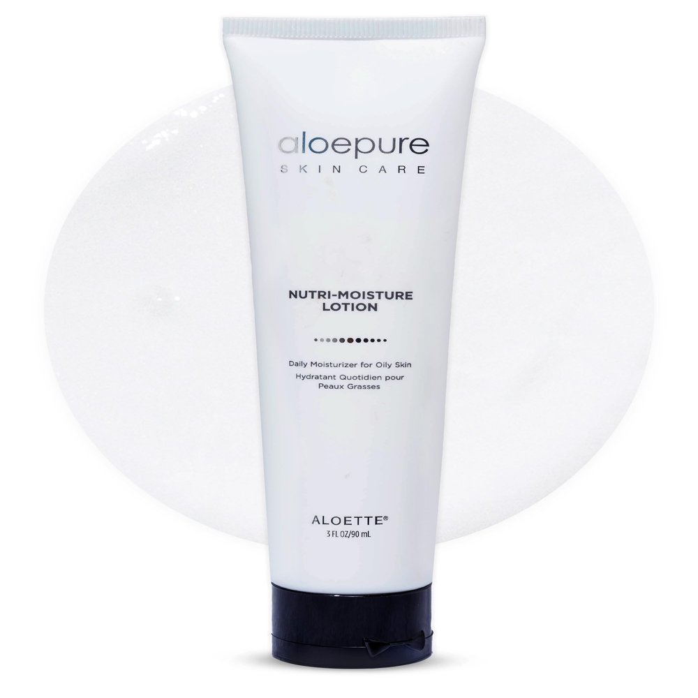 Aloette Facial Moisturizer for Oily & Irritable Skin, Nutri Moisture Lotion - Lightweight Daily Moisturizer for Uneven Skin Tone, Breakouts & Acne - Moisturizing, Hydrating & Soothing Face Cream