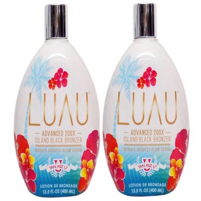 Tan Asz U Luau Island Black Bronzer, 13.5 Ounce tanning bed lotion (2 X BOTTLES)