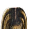 X-TRESS Highlight Balayage Synthetic Hair Bundles with Closure Yaki Straight Weft Weave Ombre Honey Blonde Swiss Lace Hair Extension Heat Friendly view 3