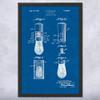 Framed Shaving Brush Print, Barber Shop Art, Barber Gift, Bathroom Decor, Stylist Gift, Salon Wall Art, Shaving Gift Blueprint (8x10) view 1