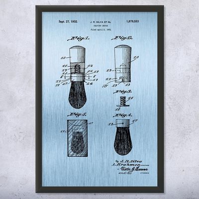 Framed Shaving Brush Print, Barber Shop Art, Barber Gift, Bathroom Decor, Stylist Gift, Salon Wall Art, Shaving Gift Blue Steel (12x16)