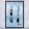 Framed Shaving Brush Print, Barber Shop Art, Barber Gift, Bathroom Decor, Stylist Gift, Salon Wall Art, Shaving Gift Blue Steel (8x10) view 1