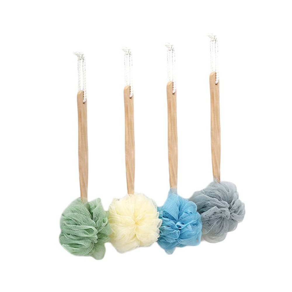 4pcs Bathing Brush Long Handle Bath Brush Shower Brush Back Scrubber