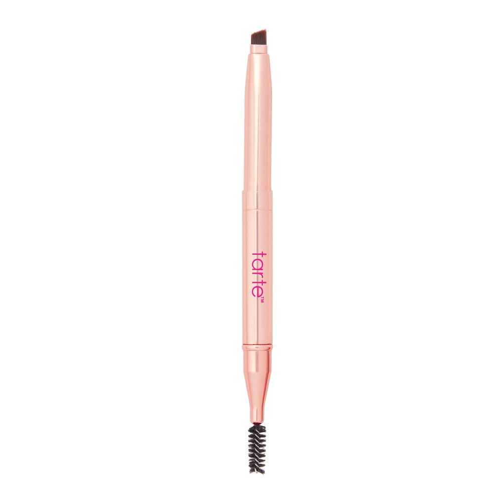 tarte big ego fill service brow brush & spoolie  Angled Brow Brush for Easy Eyebrow Shaping & Filling, Dual-Ended Makeup Tool for Defined Brows, Vegan & Cruelty Free