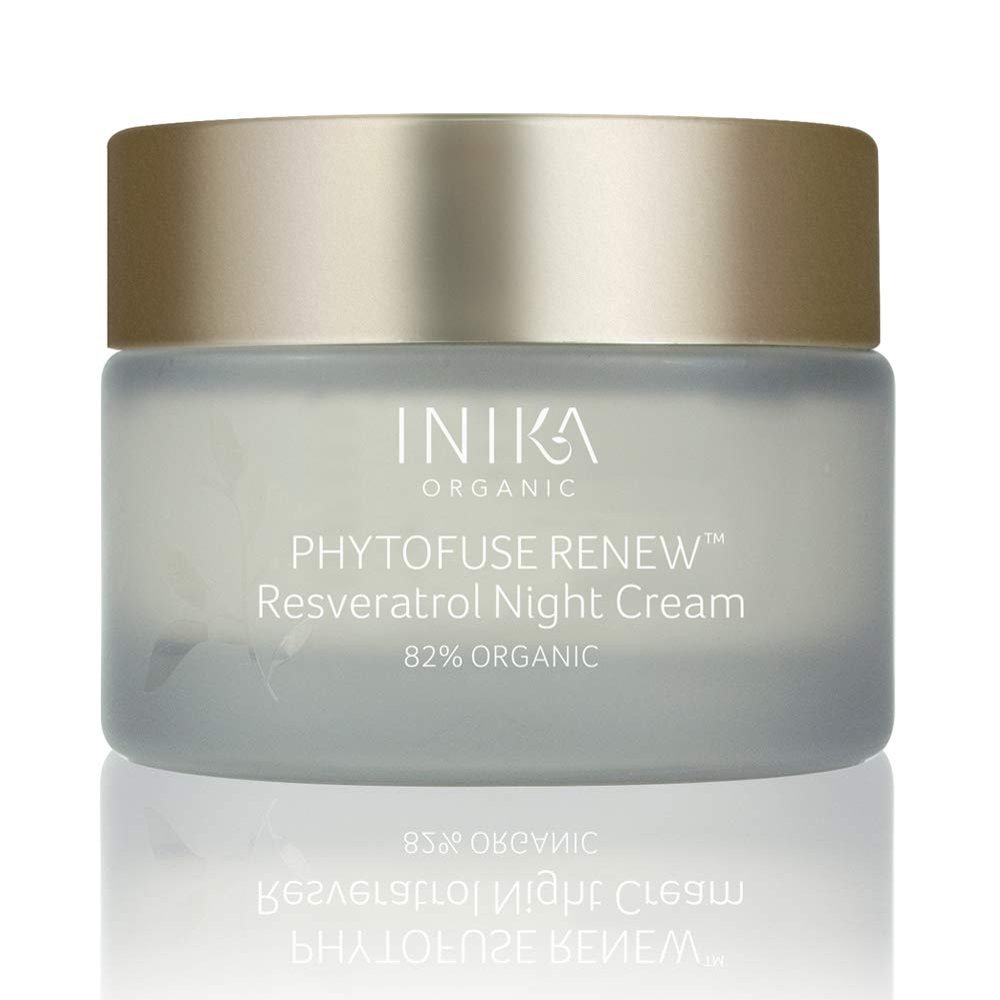 INIKA - Organic Phytofuse Renew Resveratrol Night Cream | Vegan, Non-Toxic Beauty (1.7 oz | 50 mL)