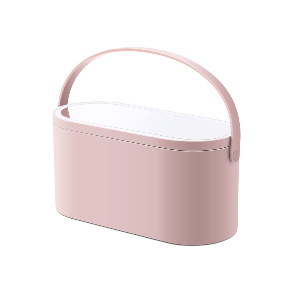 Travel Makeup Bag Organizer with LED Light Mirror, Makeup Organizer/Train Case Portable Cosmetic/Jewelry Organizer for Women