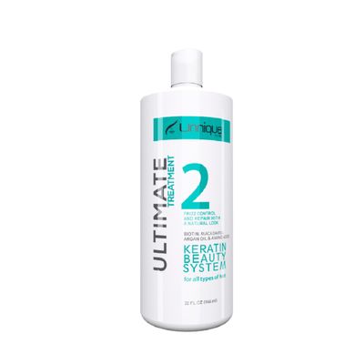 UNNIQUE Ultimate Keratin Hair Treatment - Formaldehyde-free Smoothing & Straightening, Deep Repair & Shine for All Hair Types, 32 Fl Oz