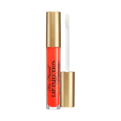 Too Faced Lip Injection Extreme Lip Plumper Gloss | Hydrating, Glossy, & Helps Volume Appear Fuller Over Time, 0.14 Fl Oz, Tangerine Dream