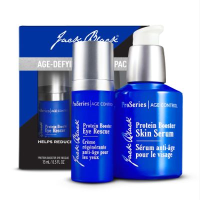 Jack Black Jack Black - Age-Defying Booster Pack with Protein Booster Skin Serum & Protein Booster Eye Rescue, 2 Count Set