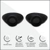 Super Sunnies Slim Flex UV Eye Protection FDA Compliant Eyeshields, Tanning Bed Goggles, Red Light Therapy Glasses - Black view 2