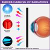 Super Sunnies Slim Flex UV Eye Protection FDA Compliant Eyeshields, Tanning Bed Goggles, Red Light Therapy Glasses - Purple view 4