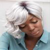 Vee Wig Color Marble Brown-R - Rene of Paris Wigs 7.5" Short Light Wavy Pixie Lace Front Monofilament Top Synthetic Bob Curly Twist 5.5" Fringe African American Bundle MaxWigs Hairloss Booklet view 4