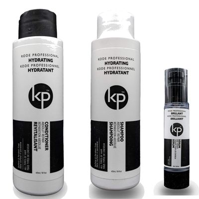 3pc Hydrating Serum Bundle: Kode Professional Hydrating Shampoo, Hydrating Conditioner and 50ml Brilliant Serum (16oz Serum)