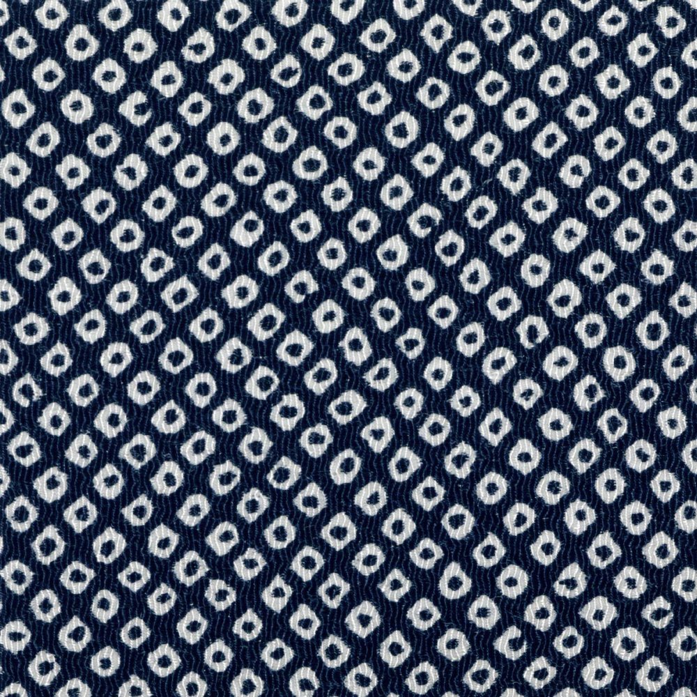 NBK Jirimen Yuzen Piercing Piercing, Navy Blue, Width Approx. 27.6 inches (70 cm) x 9.8 ft (3 m) Cut Y020-15-3M