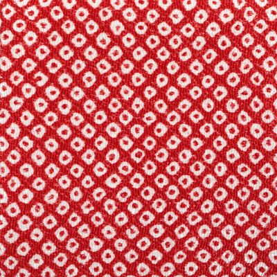 NBK Jirimen Yuzen Piercing Piercing, Red, Width Approx. 27.6 inches (70 cm) x 3m Cut Y020-02-3M