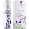 VITAMINS hair cosmetics Keratin Purple Shampoo for Blondes - Blue Shampoo - Hair Toner for Bleached Hair - Tones Brassiness & Repairs Blonde, Silver, Grey, White & Ash Gray Locks view 1
