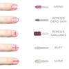 2-Pack Replacement Attachments for Electric Cordless Manicure/Pedicure Nail File Set with Stand & LED Light, 5-in-1 Buffer, Polisher, Shaper, Shiner view 3