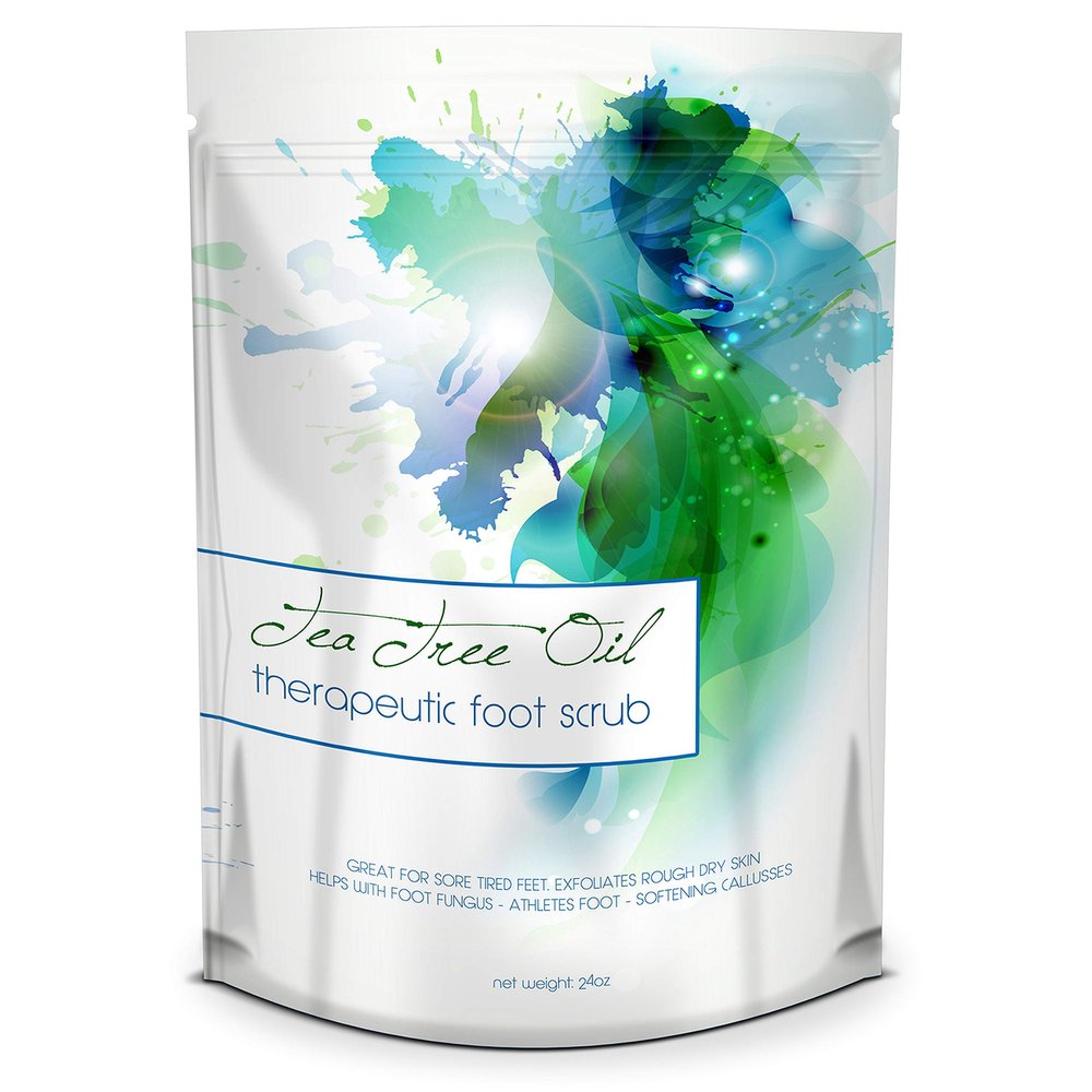 Tea Tree Oil Foot Scrub - 24oz - Helps Treat Nail Fungus, Athletes Foot & Stubborn Foot Odor