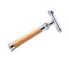 Double Edge Razor for Men, ODM Natural Wood Handle Safety Razor with All Metal Waterproof Head, Classic Handle Double Edge Safety Razor, Collector's Edition Gift for Family & Friends BTS-304 view 2